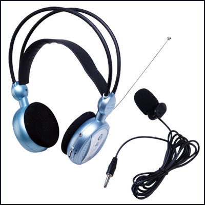 Headphone Ipod on Wireless Cordless Headset Headphone Tv Ipod Dvd Fm Mic