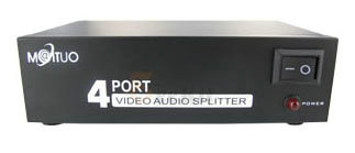 1 In 4 Out 3 RCA Audio Video AV DVD PS3 HDTV Splitter