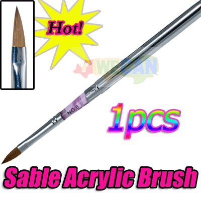 Detachable Kolinsky Sable Acrylic Nail Brush Pen No. 8