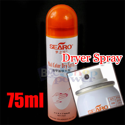 Pro Quick Dry Dryer Spray For Nail Art Acrylic UV Gel Polish Systems 75ML