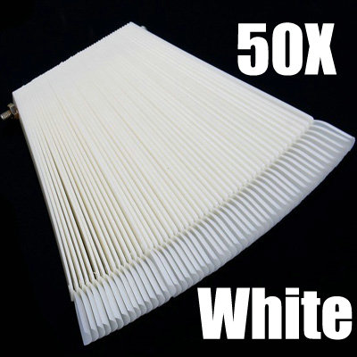 50 False Nail Art Tips Stick Polish Display Practice Transparent Fan White