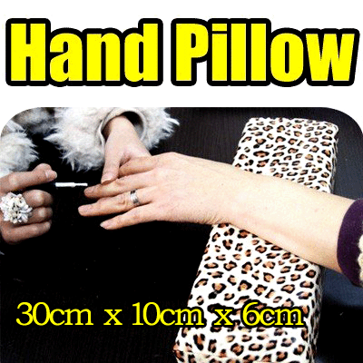 Leopard Cube Pillow Rest UV Manicure Long Hand Cushion Nail Art Rectangular