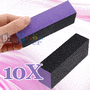 10pcs Sanding Buffer Buffing Files Block Nail Art Acrylic Manicure Purple