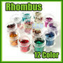 12 Colors Rhombus Glitter Nail Art Decoration DIAMOND Shape Jumbo Size
