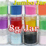 12 x 8G Mixed Colour Acrylic Powder Builder for Acrylic Nail Jumbo Size
