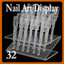 32 Pcs Display Nail Art Stick Stand Practice Tool Polish Training Tips