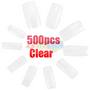 500x Clear False Acrylic Artificial French Nail Art Tip
