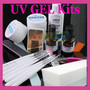 UV Gel Kits Topcoat Primer Base Gel Remover Paint Brush Tool Forms Set us