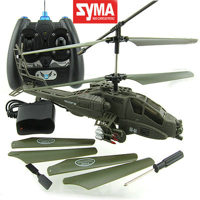 mini rc helicopter motor
 on SYMA S009 3ch APACHE AH-64 Mini RC Helicopter 33cm Retail & Wholesale ...