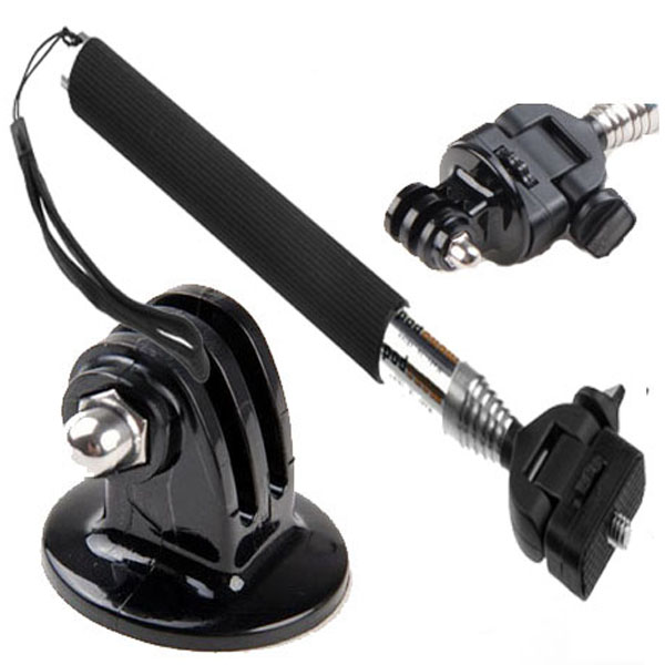 5PCS Extendable Handheld Monopod+Tripod Mount Adapter For GoPro Hero 1