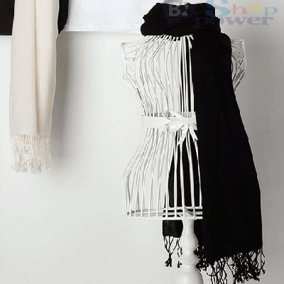Black Pashmina Cashmere Wool Silk Shawl Scarf Wrap