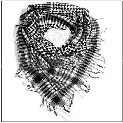 Fashion Images Black  White on Black White Plaid Arab Scarf Shawl Wrap Kanye Fashion Princess Retail