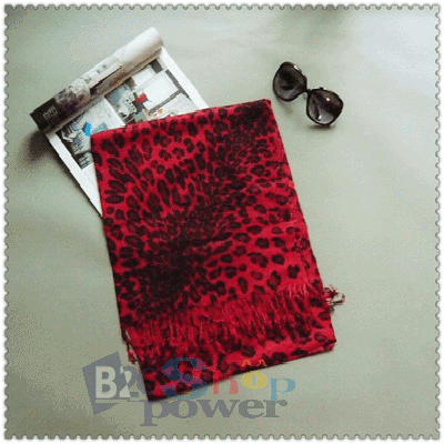 Our top quality Red Leopard Animal Print Pashmina Shawl Wrap Scarfare 