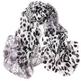 Fashion Women's Soft Chiffon Leopard Shawl Scarf Wrap Long Pashmina Stole White