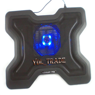 2 USB Notebook/Laptop Cooling Pad Fan Cooler Blue LED