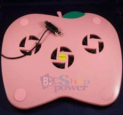 Red Apple shape USB Notebook Cooling Pad Cooling Fan