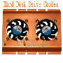 Dual Cooling Fan 3.5 inch PC Hard Disk Drive HDD Cooler Fan