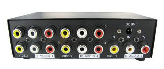1 In 4 Out 3 RCA Audio Video AV DVD PS3 HDTV Splitter