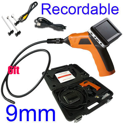 9mm flexible borescope Endoscope Inspection Camera DVR