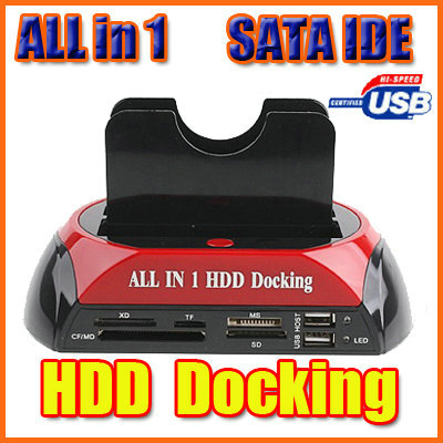 IDE SATA HDD HARD DRIVE DOCK STATION USB HUB READER