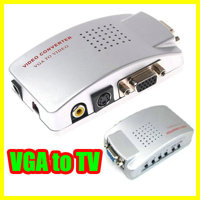 PC Laptop VGA to AV S-Video TV Vga Converter Switch Box