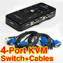 4 Port USB 2.0 KVM VGA/SVGA Switch Box Adapter