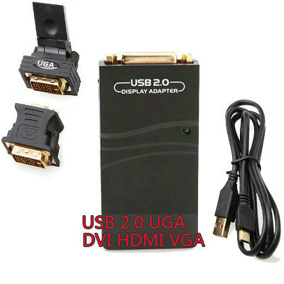 USB 2.0 To VGA/DVI/HDMI Multi-Display Adapter Converter