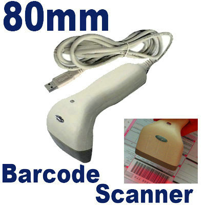 USB 80mm Long Range CCD BARCODE SCANNER BAR CODE Reader