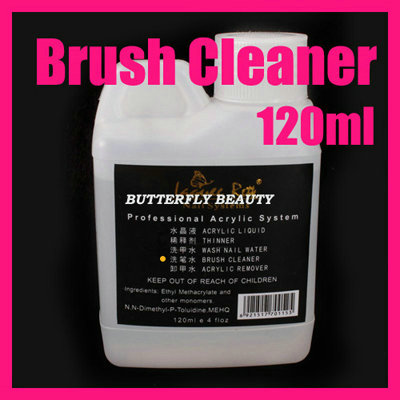 120ml Acrylic Nail Art Brush Pen Cleaner Cleanser