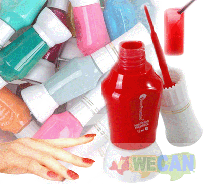 2 Way 12 Colors False Nail Art Brush Pen Varnish Polish
