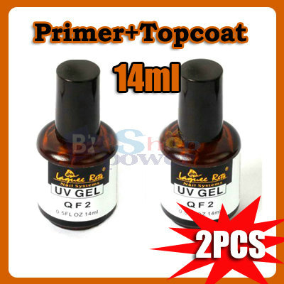 2X Top Coat Primer Base Gel Nail Art UV Gel Polish For UV Gel Nails Application