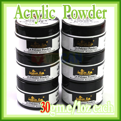 6x All Clear POLYMER Nail ART Acrylic Powder For Acrylic Systems Wholesale