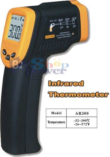 Handheld LCD IR Infrared Digital Thermometer Gun Shape -32 - 300°C