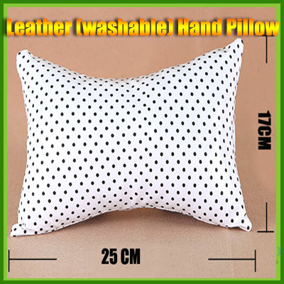 B/W Leather Hand Cushion Pillow for Nail Art make up tool Manicure Easy Wash