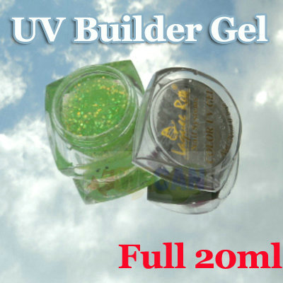 Glitter Green Full 20ml Nail Art Tips UV Builder Gel