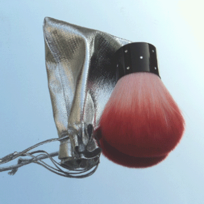 KABUKI Cover Sheer Minerals Makeup Soft Brushes Bag Red