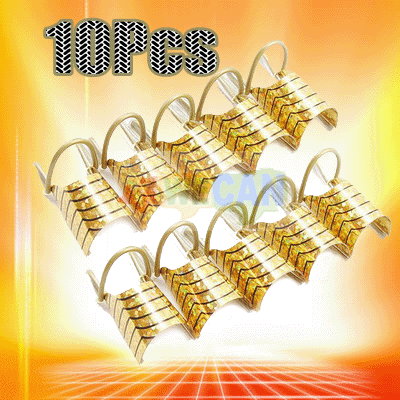 UV Gel Acrylic French Reusable Forms Nail Tips Gold 10X