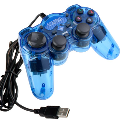 Double Shock Controller Usb Joypad Dual Joystick For Pc