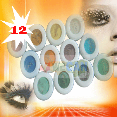 12 Color Mineral Makeup Eye Eyeshadow Pigments Glitter