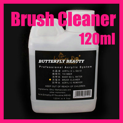 120ml Acrylic Nail Art Brush Pen Cleaner Cleanser