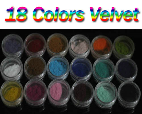 New Jumbo Jar 24 Colors Fashion Tips Fuzzy Flocking Velvet Nail Powder 3D Nail