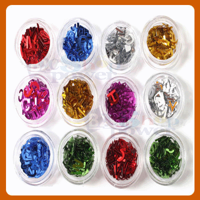 3D DIY Plastic English Letter A-Z Nail Art Decoration Nail Acrylic UV Gel Gift