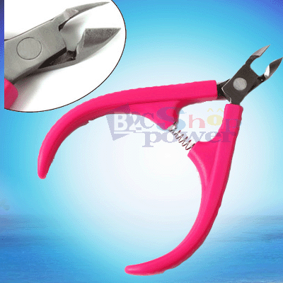 cuticle nipper cutter nail art manicure care Tool pink