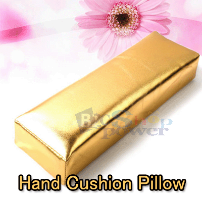 Godlen Cube Pillow Rest UV Manicure Long Hand Cushion Nail Art Rectangular