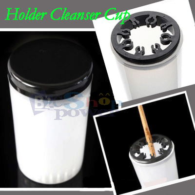 Nail Art Tips Decoration UV Gel Brush Pen Holder Cleanser Bottle Cup Tool