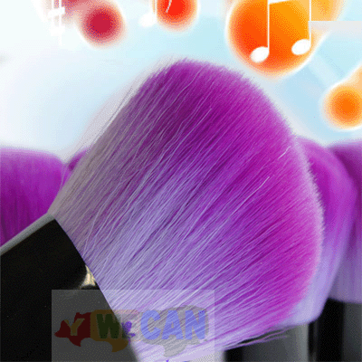 Pro Makeup Powder Brush Face Soft Brush Tool Purplel