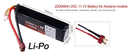 2200mah 20c 11.1v Lipo Li-po Rc Rechargeable Battery