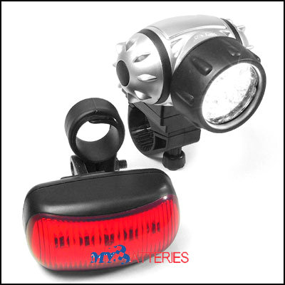 21 LED Bicycle Bike Front Light Lamp + 5 LED Rear Light
