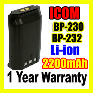 ICOM BP-230,ICOM BP-230 Two Way Radio Battery