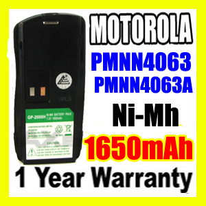 MOTOROLA PMNN4063AR Two Way Radio Battery,PMNN4063AR battery